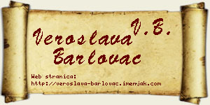 Veroslava Barlovac vizit kartica